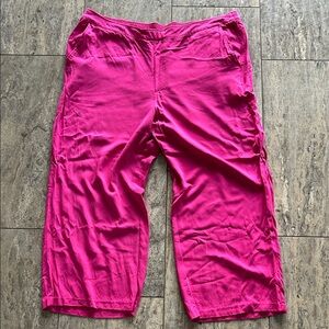 Old Navy Bright Pink Wide Leg Playa Pants